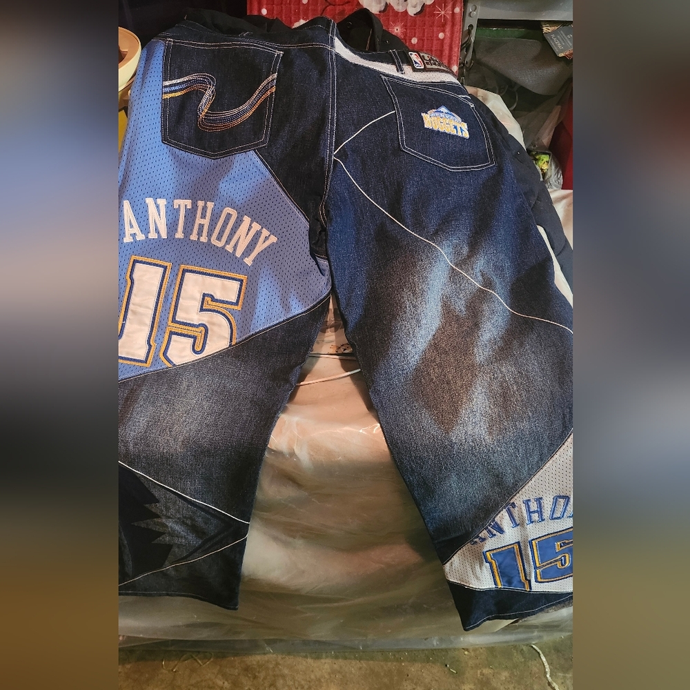 Unk Blue and Black Men Pants